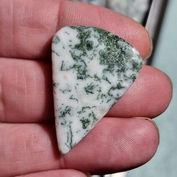 37x27mm green tree agate cabochon