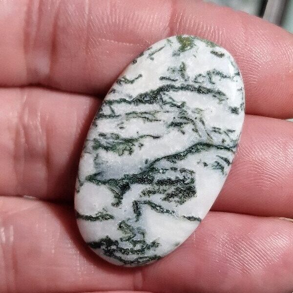40x24mm green tree agate cabochon