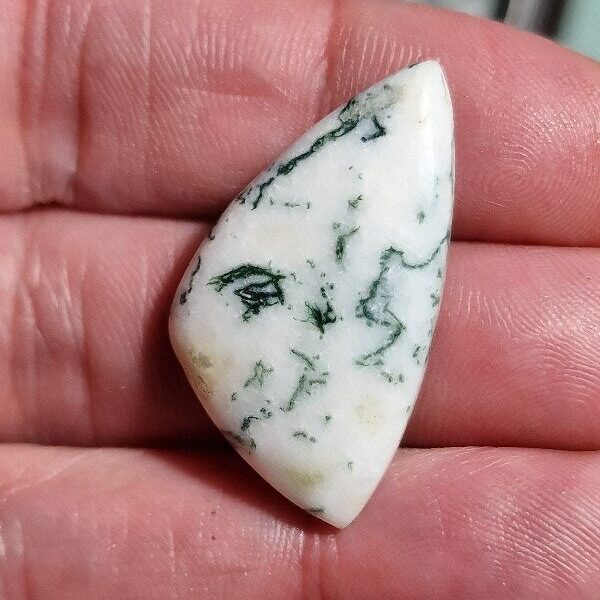 35x20mm green tree agate cabochon