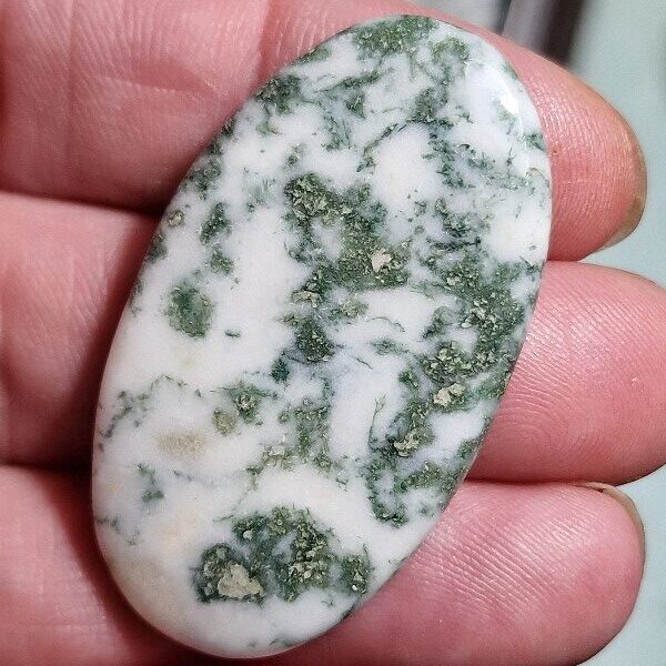 47x26mm green tree agate cabochon