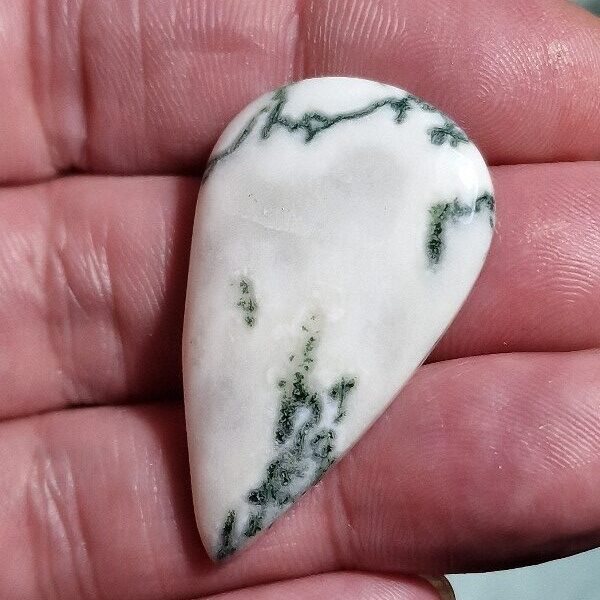 40x24mm green tree agate cabochon