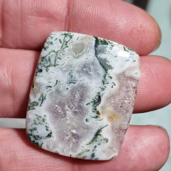 34x29mm green tree agate cabochon
