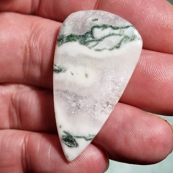 44x24mm green tree agate cabochon