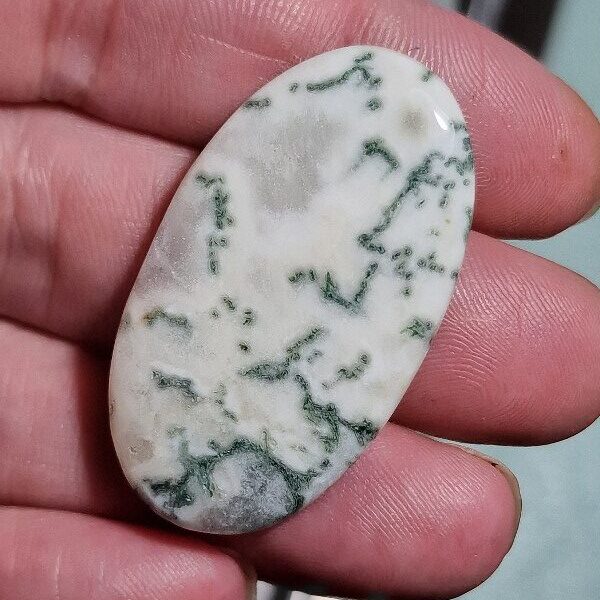43x25mm green tree agate cabochon