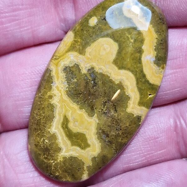 47x26mm Ocean jasper cabochon