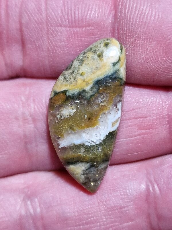 29x15mm Ocean jasper cabochon