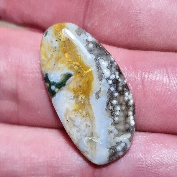 29x15mm Ocean jasper cabochon