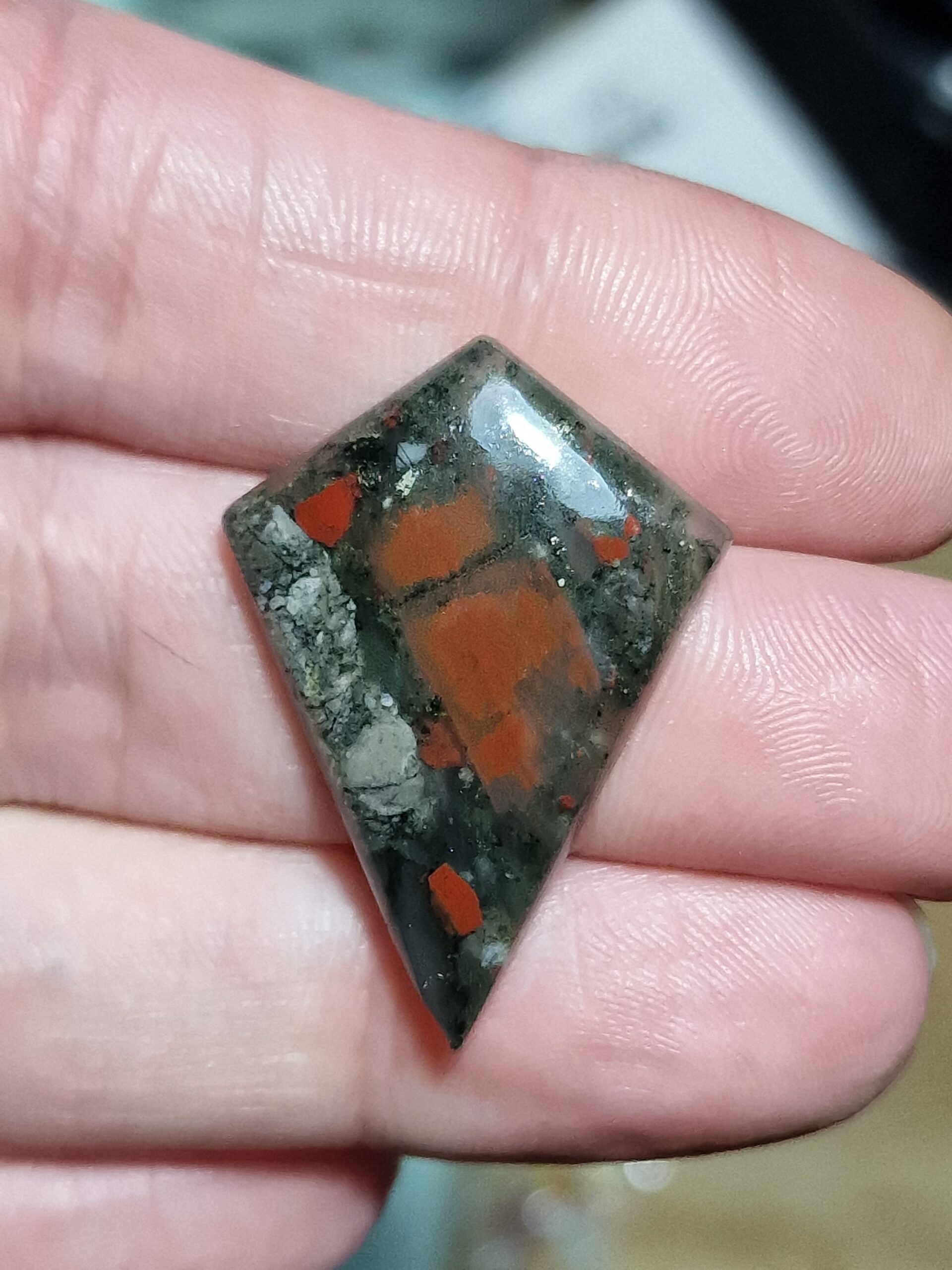35x25mm bloodstone cabochon