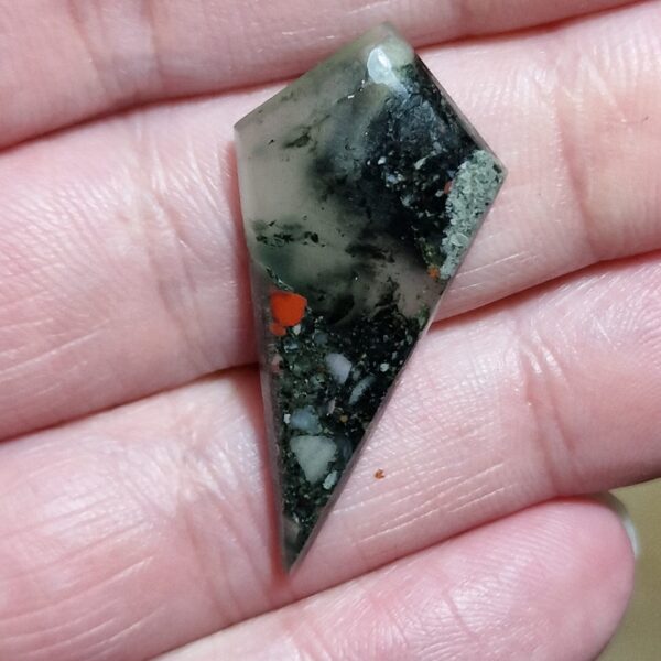 38x18mm bloodstone cabochon