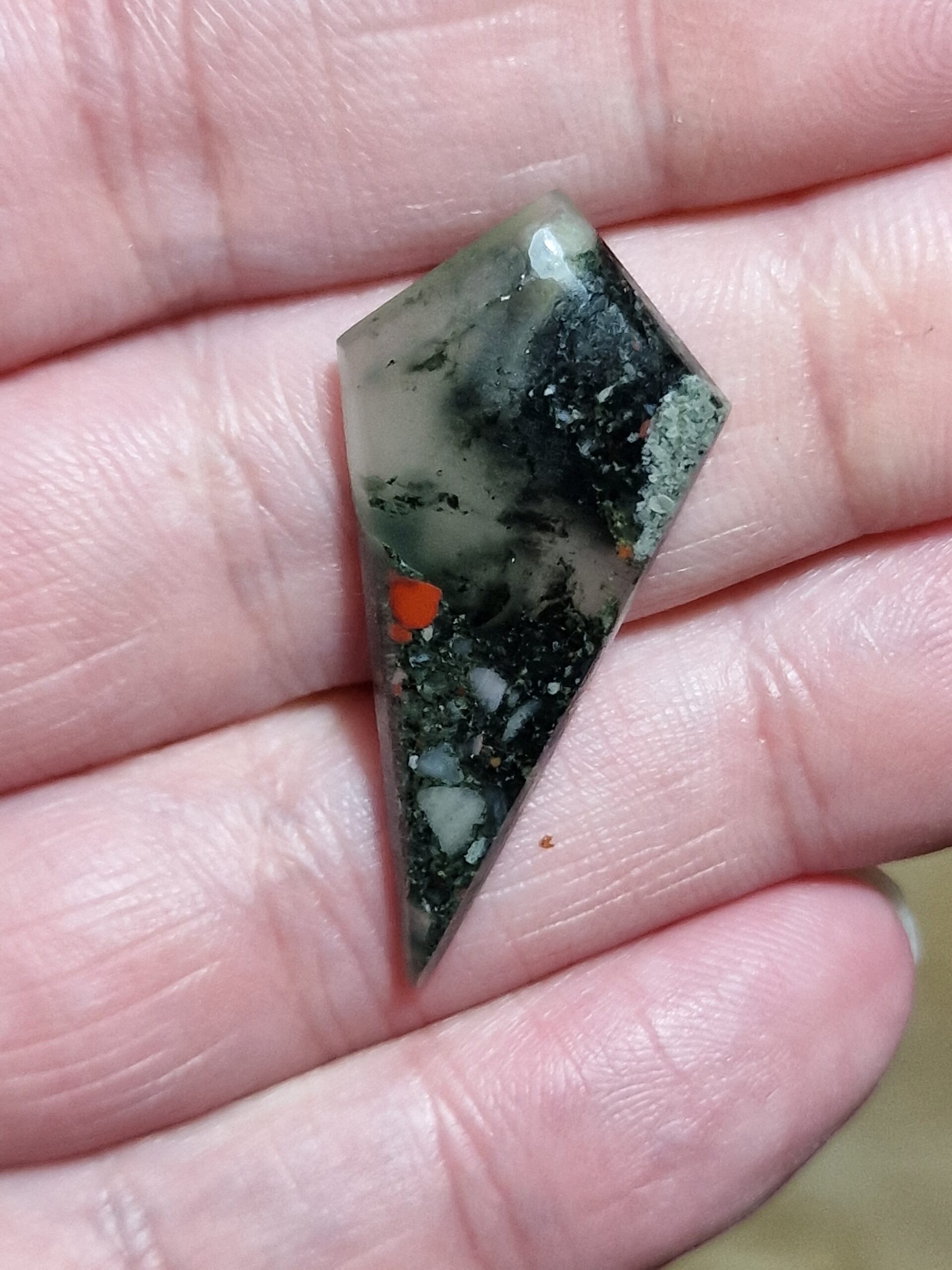 38x18mm bloodstone cabochon