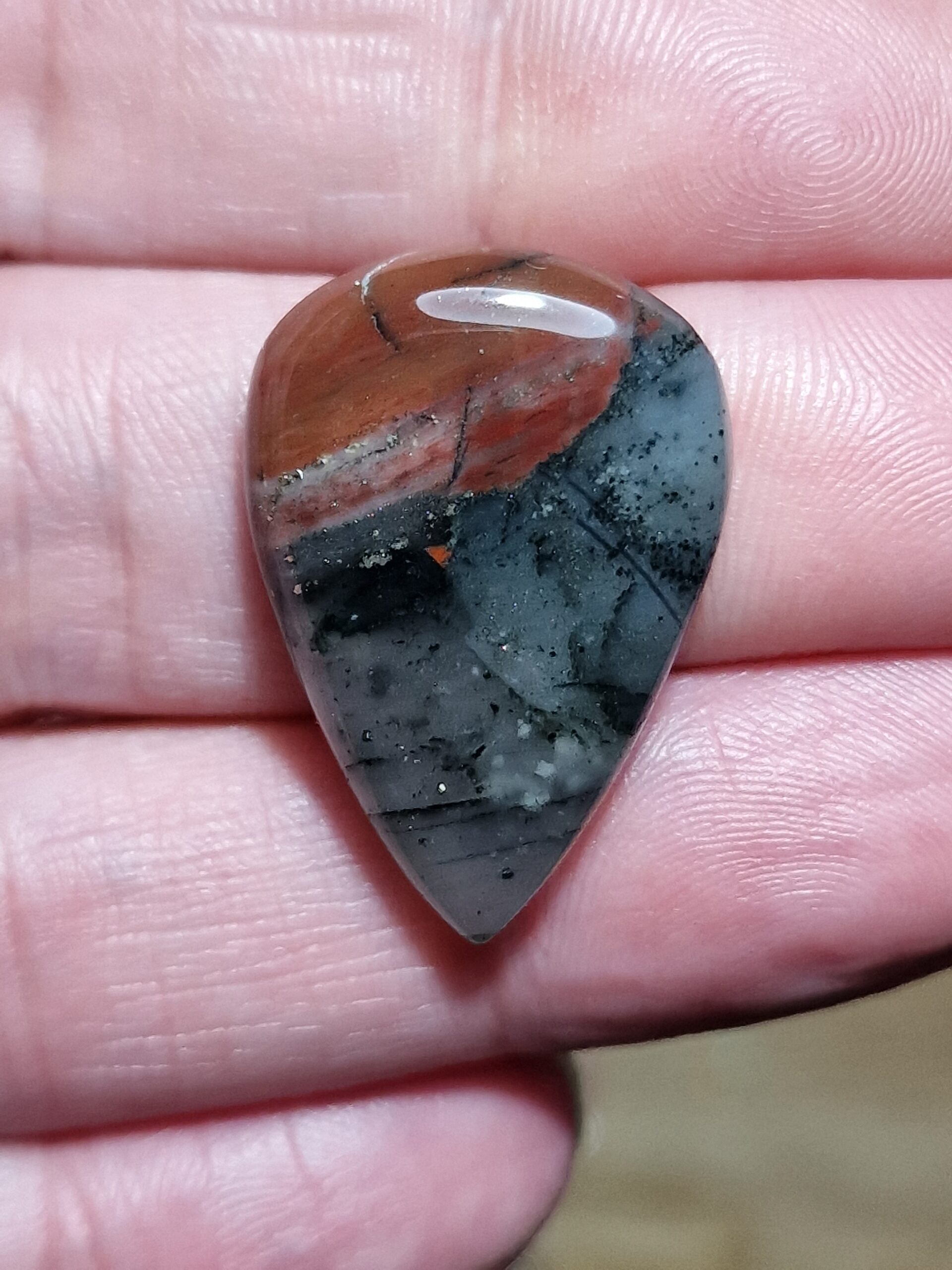 30x21mm bloodstone cabochon