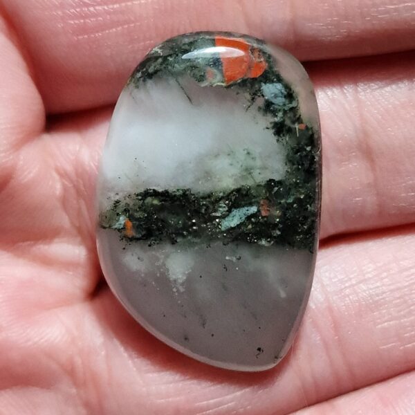 33x21mm bloodstone cabochon