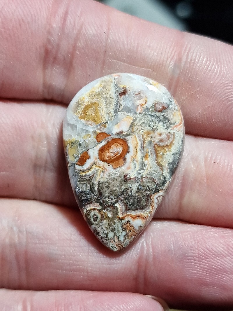 33x22mm Rosella jasper cabochon