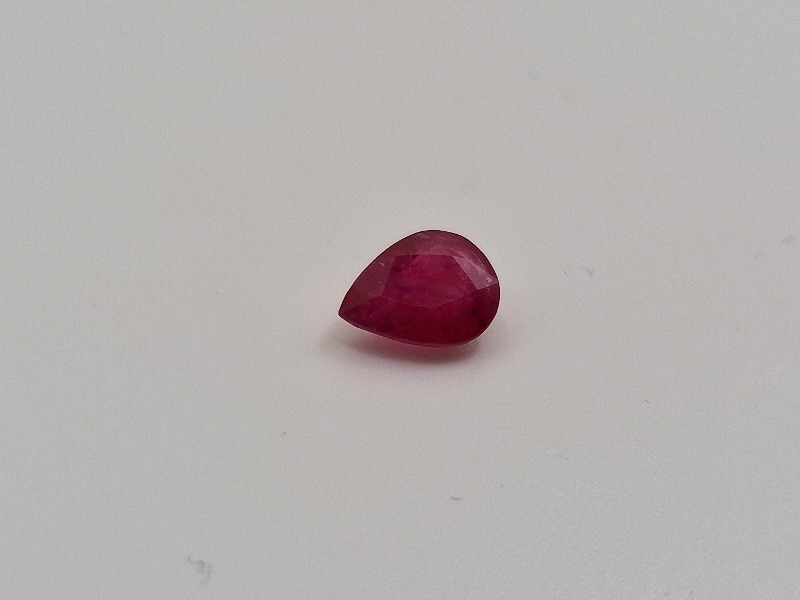 8.11x6.15x3.51mm Mozambique ruby facet