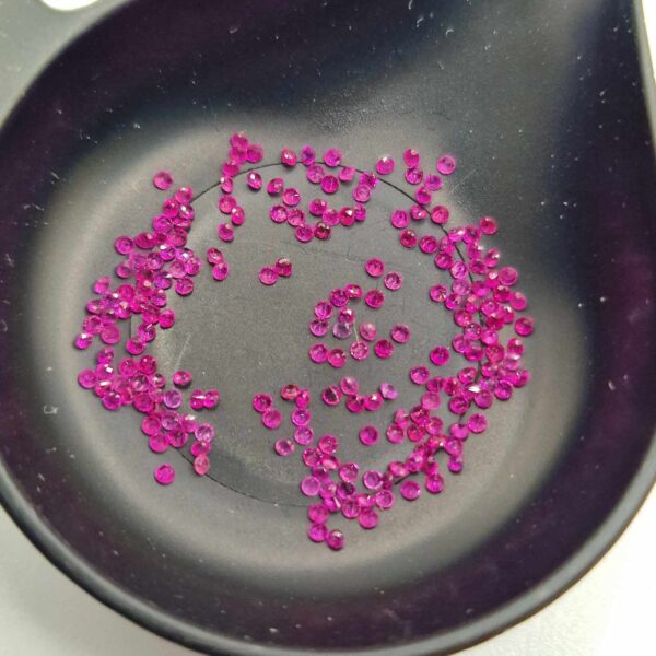 1ct parcels of 1mm Mozambique ruby facets