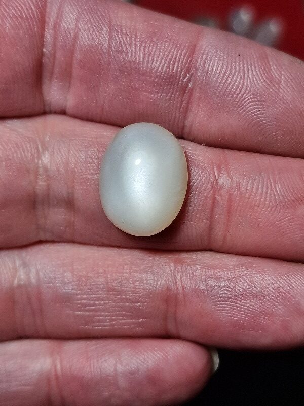 17x14mm white moonstone cabochon