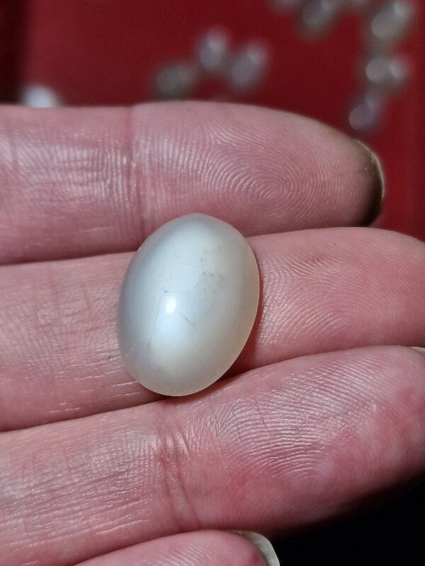 20x15mm white moonstone cabochon