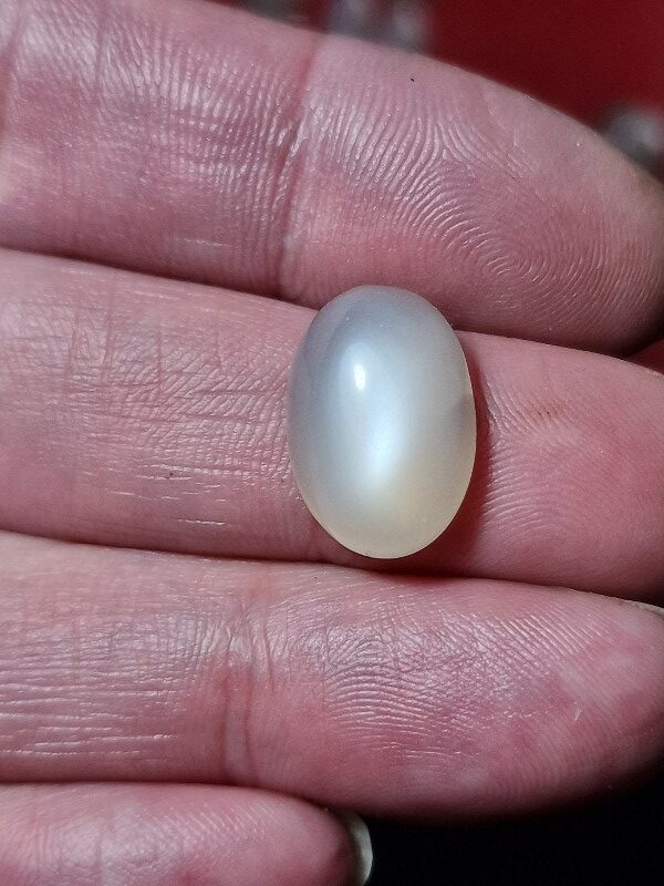 17x12mm white moonstone cabochon
