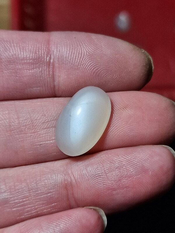 19x12mm white moonstone cabochon