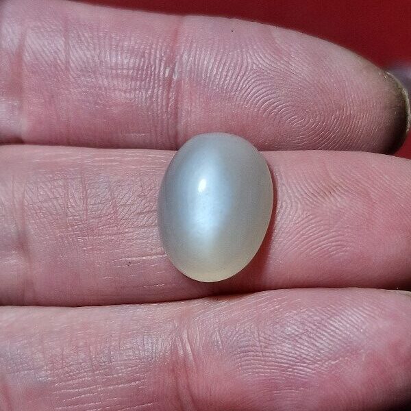 17x13mm white moonstone cabochon
