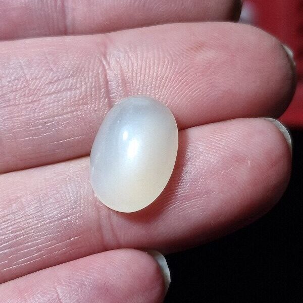 16x12mm white moonstone cabochon