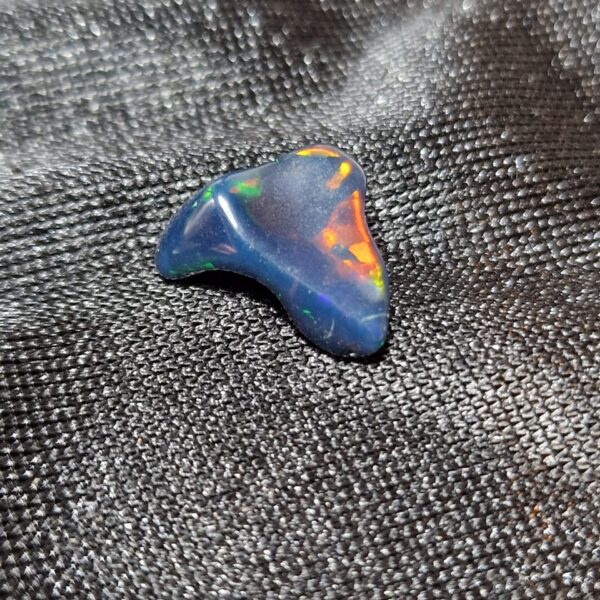 13.3x13.2x6.6mm Ethiopian black opal polished freeform