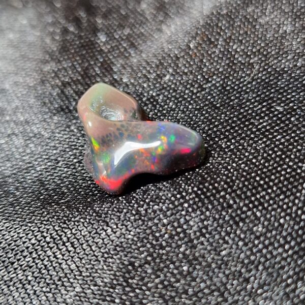 16.0x13.6x7.1mm Ethiopian black opal polished freeform