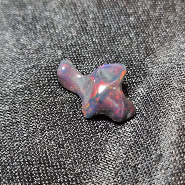 20x14.0x8.5mm Ethiopian black opal polished freeform