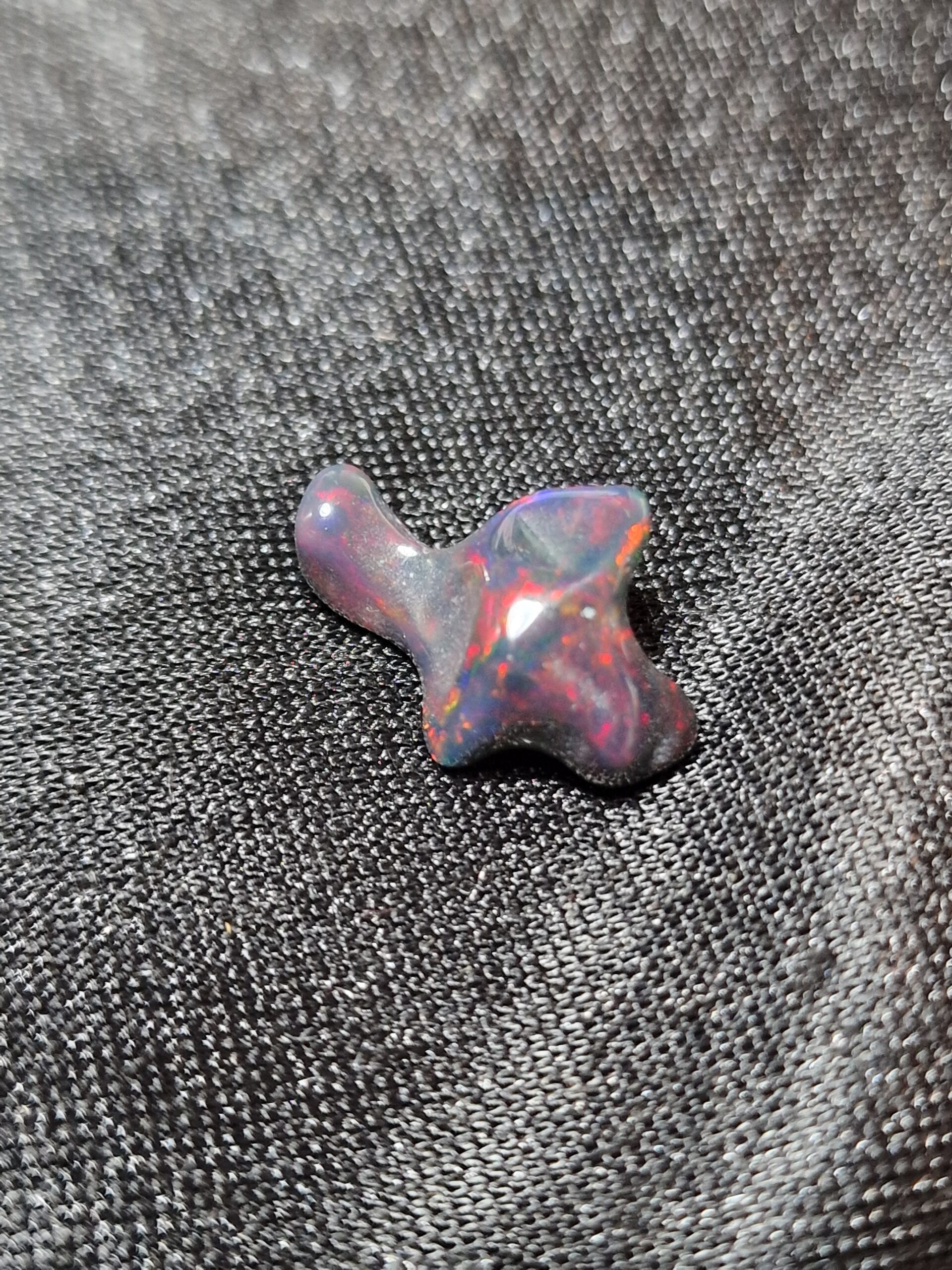 20x14.0x8.5mm Ethiopian black opal polished freeform