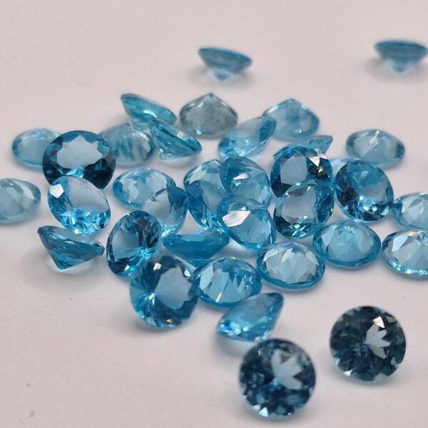 6mm round pariaba apatite facet