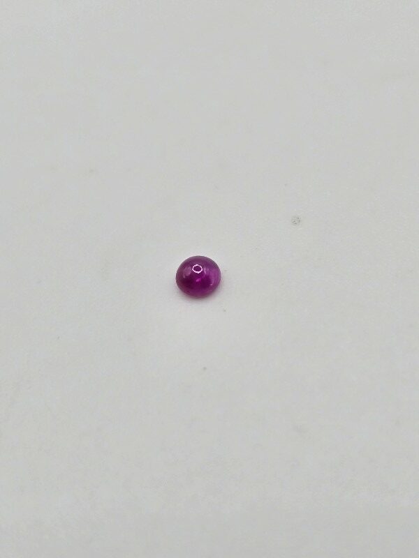 3.51mm round high quality Mozambique ruby cabochon