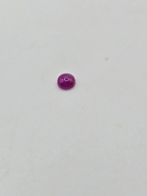 4.10mm round high quality Mozambique ruby cabochon
