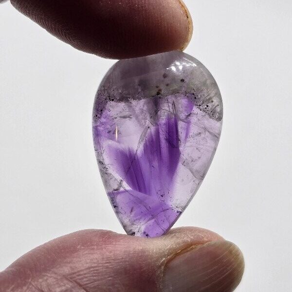 30x20mm trapiché amethyst cabochon