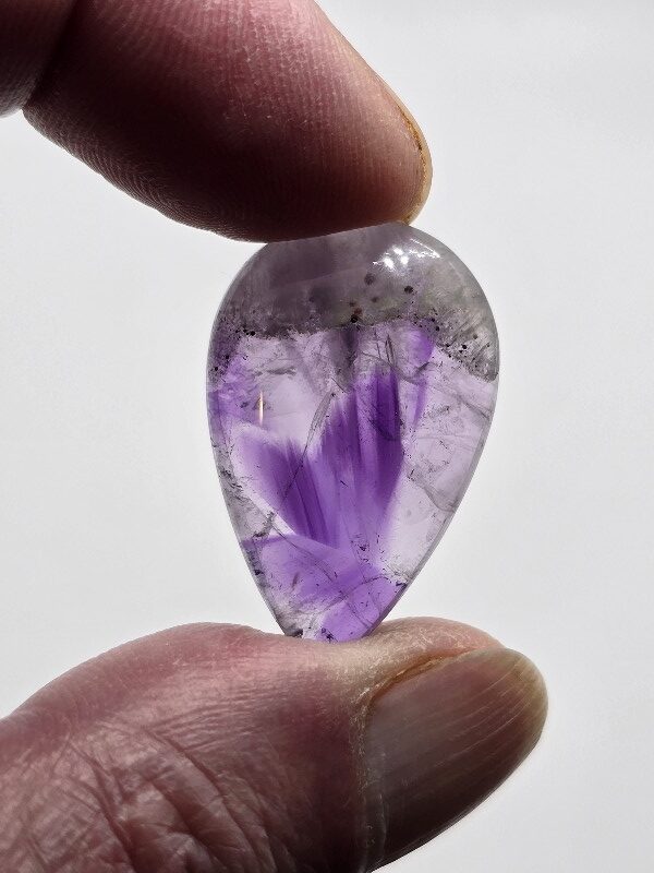 30x20mm trapiché amethyst cabochon