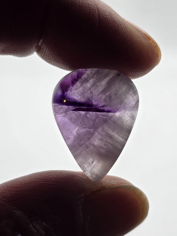 26x19mm trapiché amethyst cabochon