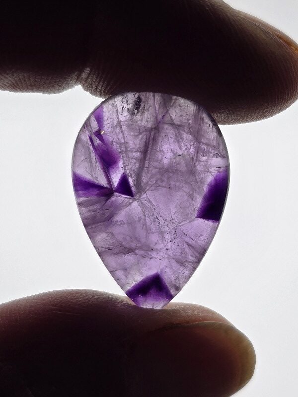 28x19mm trapiché amethyst cabochon
