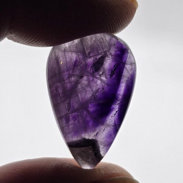 30x19mm trapiché amethyst cabochon