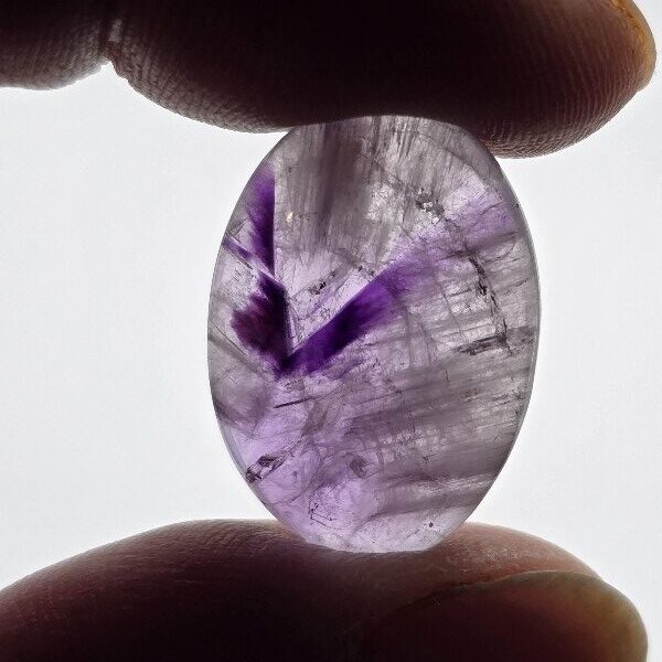 25x17mm trapiché amethyst cabochon