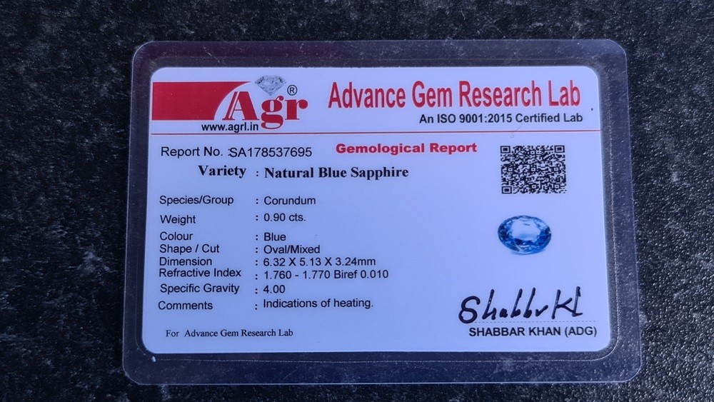 6.32×5.13×3.24mm Sri-Lankan oval blue sapphire facet - Image 2