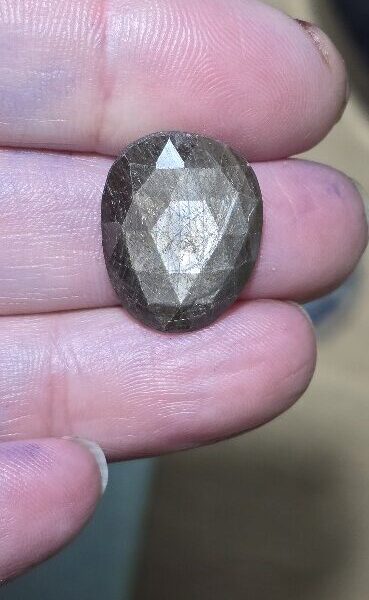 21.0x16.6mm rose-cut freeform Kenyan gold-sheen Zawadi sapphire cabochon