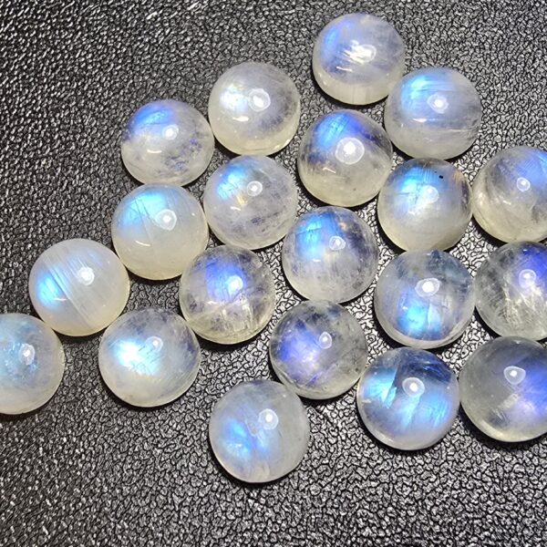 10mm round cut, moonstone cabochon