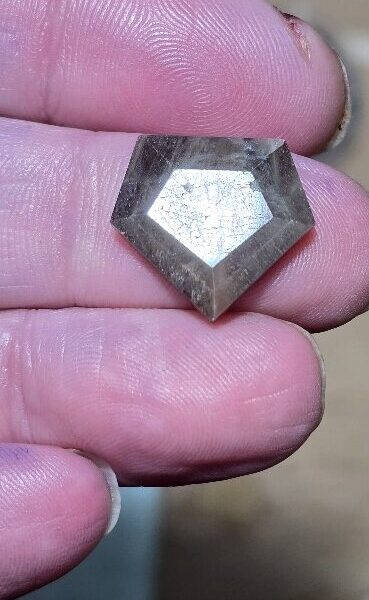 18.2x17.8mm rose-cut freeform Kenyan gold-sheen Zawadi sapphire cabochon