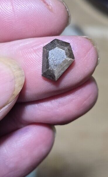 11.7x9.8mm rose-cut freeform Kenyan gold-sheen Zawadi sapphire cabochon