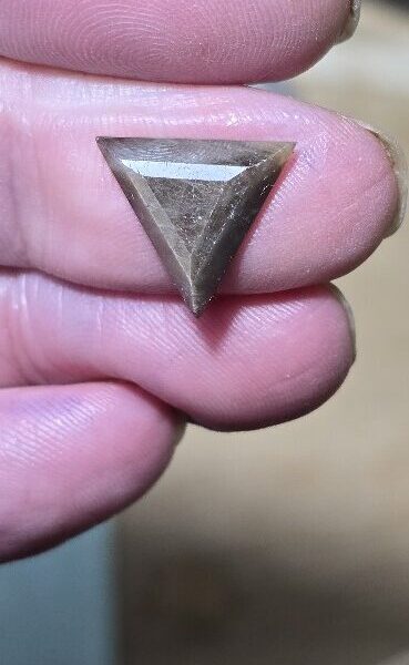 13.3x12.9mm rose-cut freeform Kenyan gold-sheen Zawadi sapphire cabochon