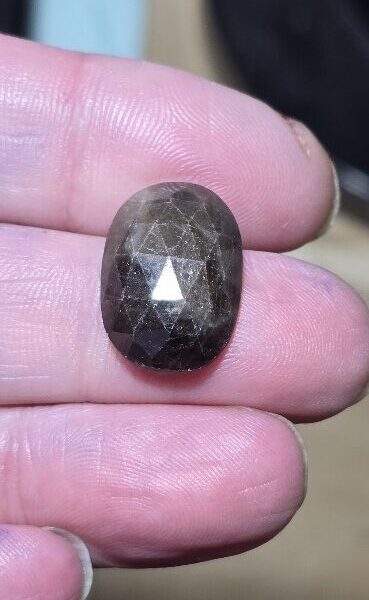 19.9x13.9mm rose-cut freeform Kenyan gold-sheen Zawadi sapphire cabochon