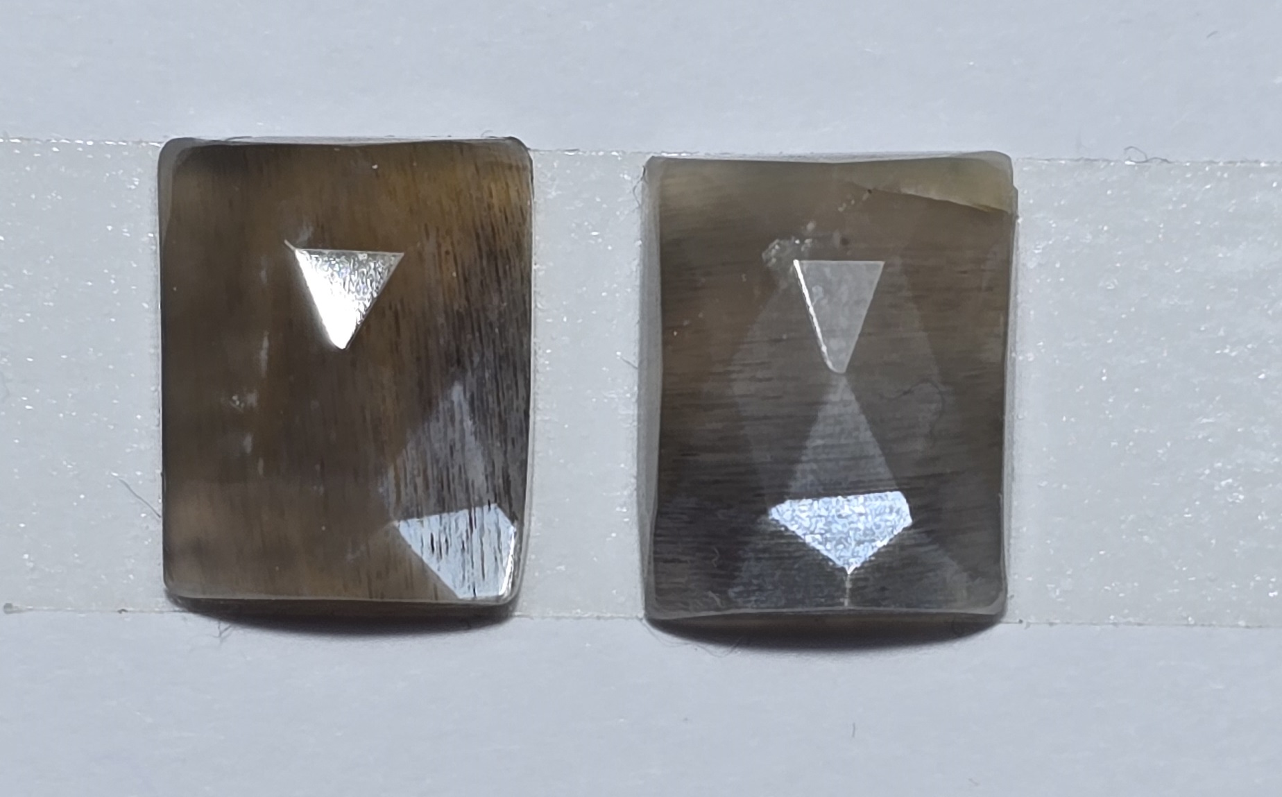 12x9x4mm Rose-cut moonstone cabochon pair