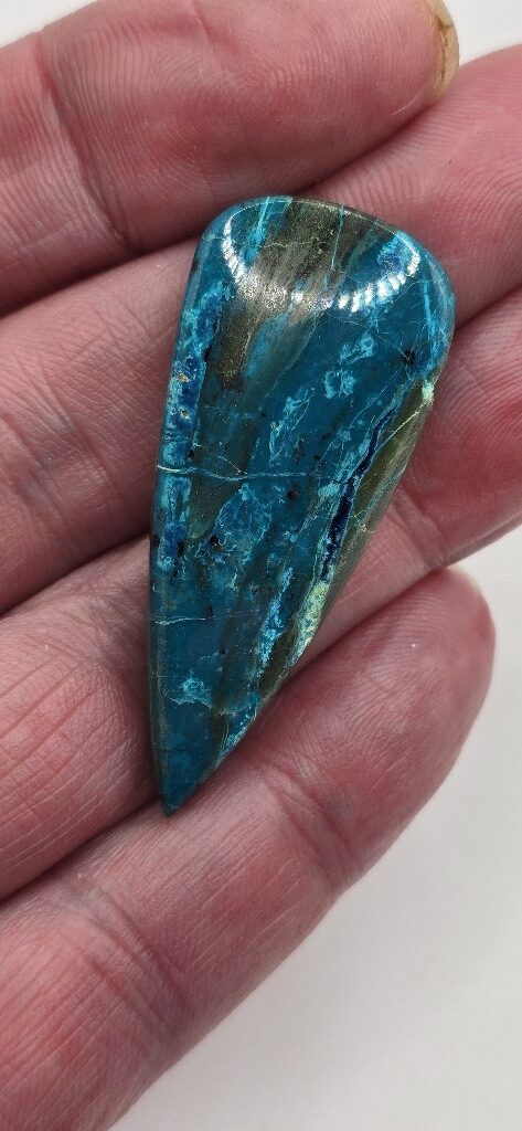 47x20mm Shattuckite cabochon