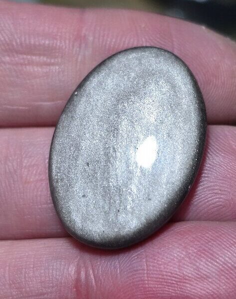 30x21mm silver sheen obsidian cabochon