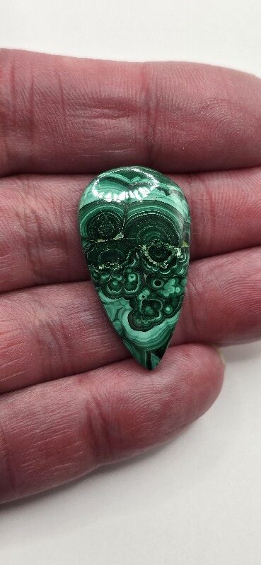 34x18mm Malachite cabochon