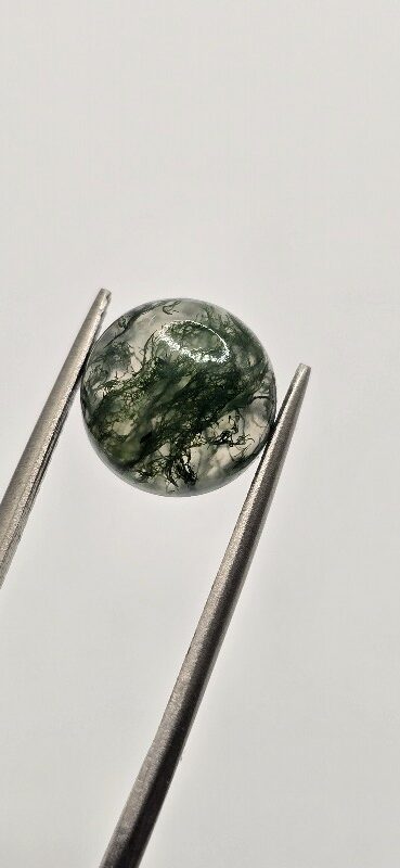 10mm round moss agate cabochon, high quality